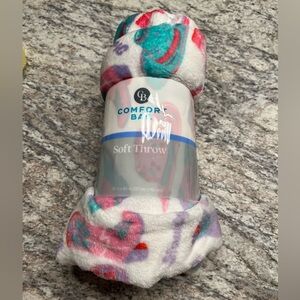 Comfort Bay Cowboy Boot and Hat Soft Throw Blanket Pastel NIP